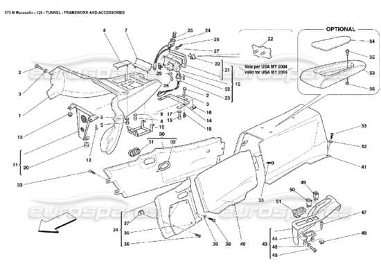 a part diagram from the ferrari 575 parts catalogue