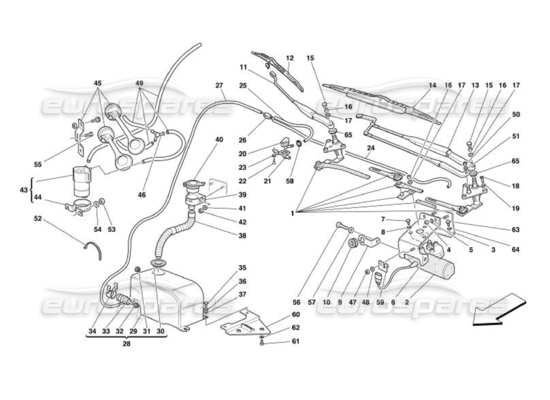 a part diagram from the ferrari 550 parts catalogue