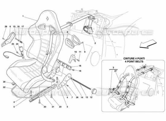 a part diagram from the ferrari 550 parts catalogue