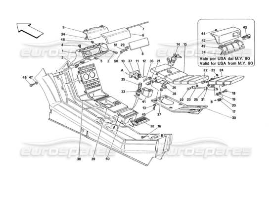 a part diagram from the ferrari 348 parts catalogue