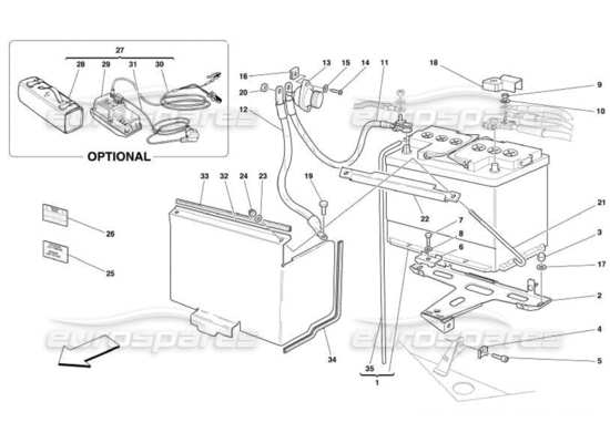 a part diagram from the ferrari 550 parts catalogue