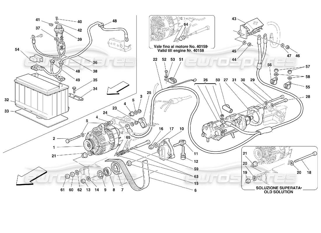 a part diagram from the ferrari 355 parts catalogue