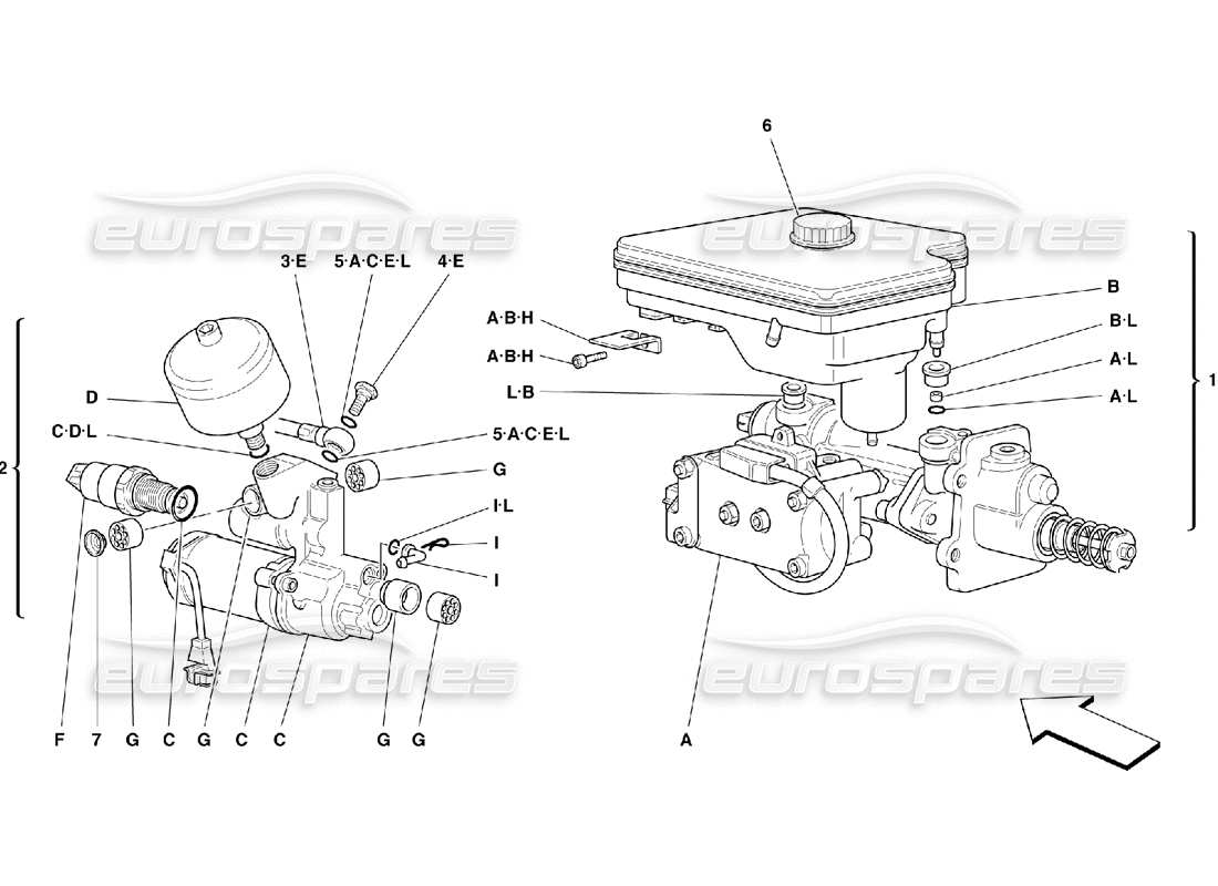 a part diagram from the ferrari 355 (5.2 motronic) parts catalogue