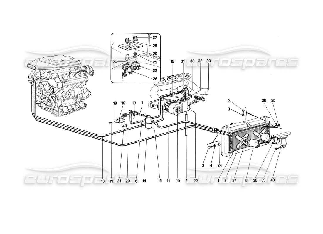 a part diagram from the ferrari 308 parts catalogue