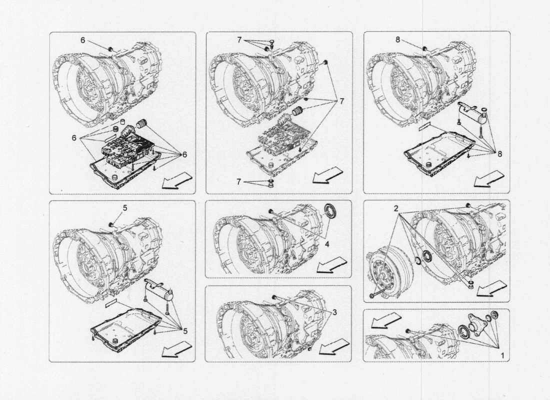 a part diagram from the maserati quattroporte m156 (2014 onwards) parts catalogue