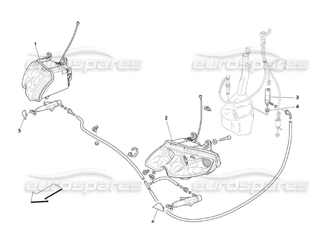 a part diagram from the maserati quattroporte m139 (2005-2013) parts catalogue