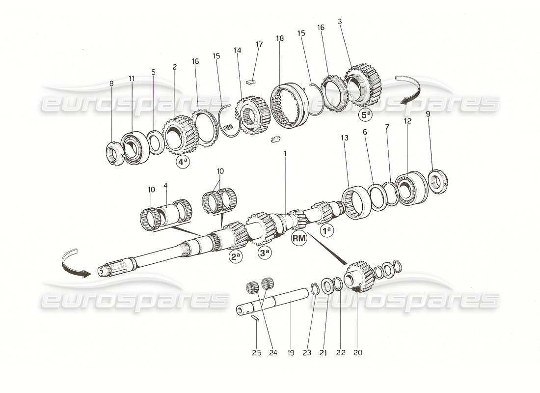 a part diagram from the Ferrari 308 GT4 Dino (1976) parts catalogue