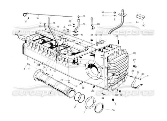 a part diagram from the lamborghini countach parts catalogue