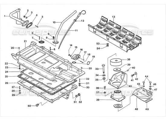 a part diagram from the lamborghini lm002 parts catalogue