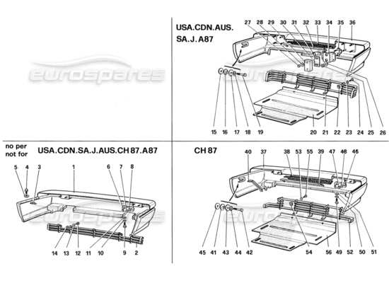 a part diagram from the ferrari 328 parts catalogue