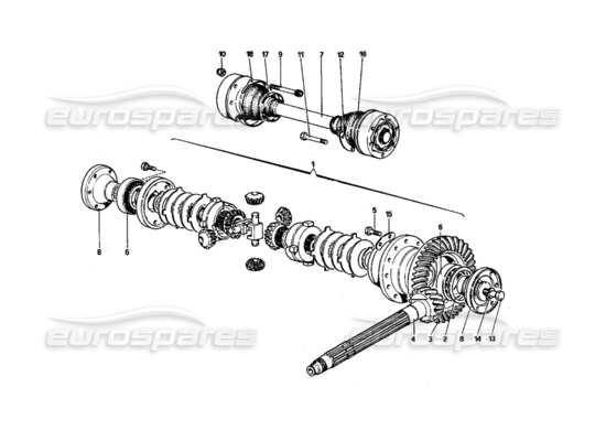 a part diagram from the ferrari 512 parts catalogue