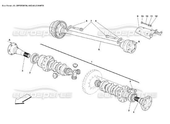 a part diagram from the ferrari enzo parts catalogue