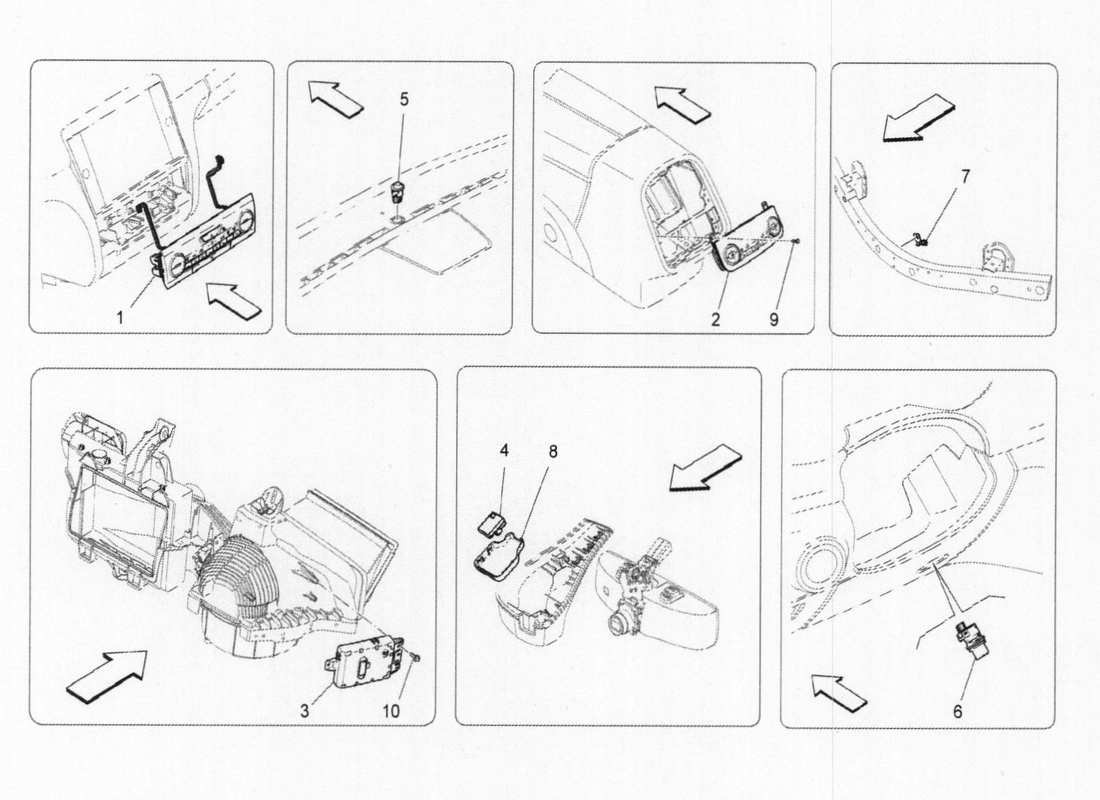 a part diagram from the maserati quattroporte m156 (2014 onwards) parts catalogue