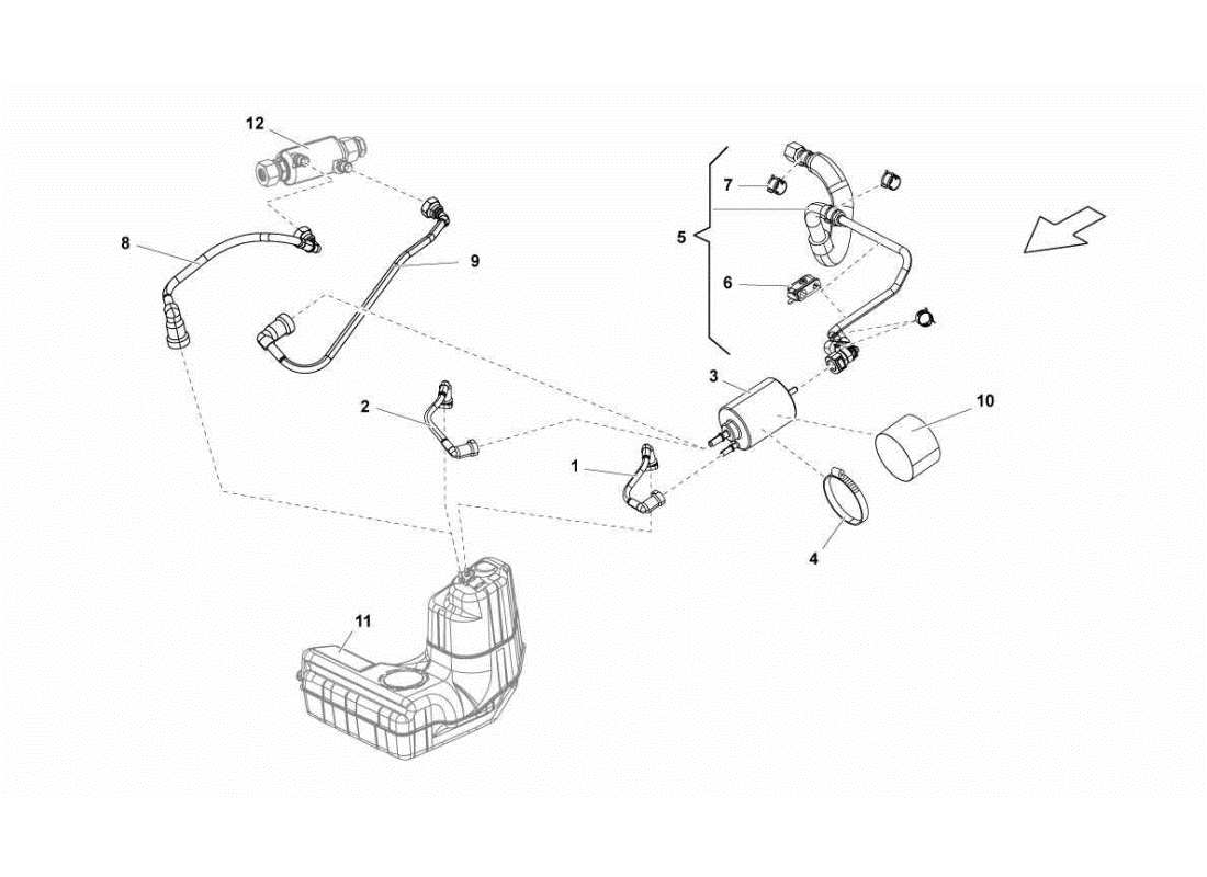a part diagram from the Lamborghini Gallardo STS II SC parts catalogue