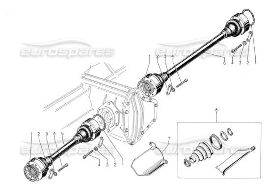 a part diagram from the lamborghini jalpa parts catalogue