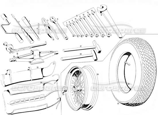 a part diagram from the maserati mistral parts catalogue