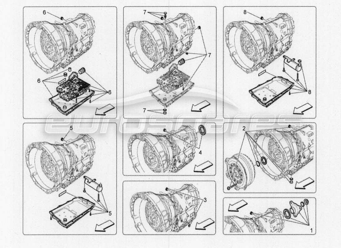 a part diagram from the maserati qtp. v8 3.8 530bhp 2014 auto parts catalogue