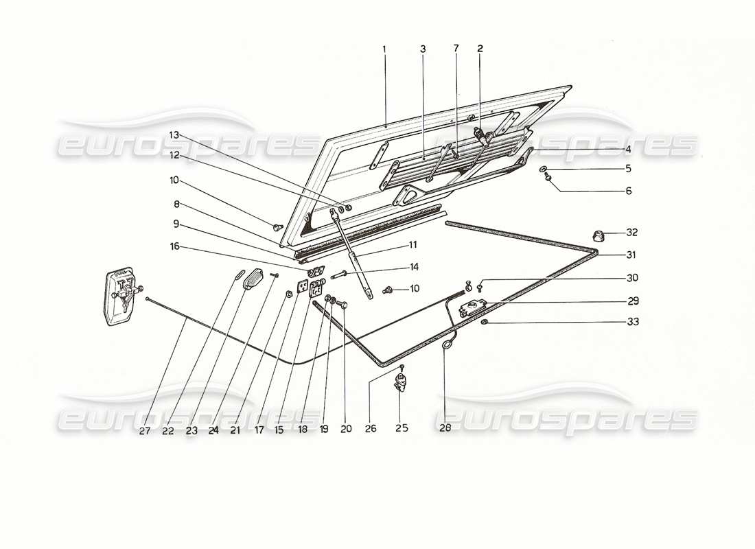 a part diagram from the Ferrari 308 GT4 Dino (1976) parts catalogue