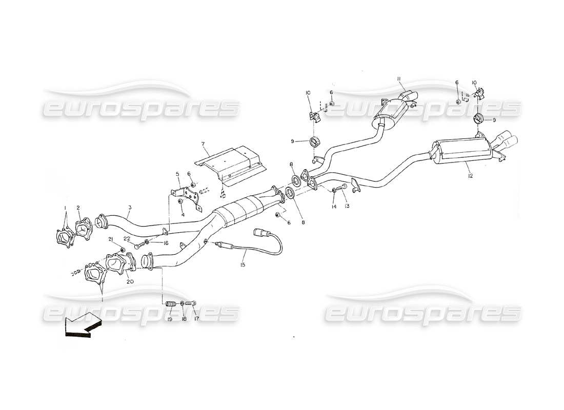 a part diagram from the maserati shamal parts catalogue