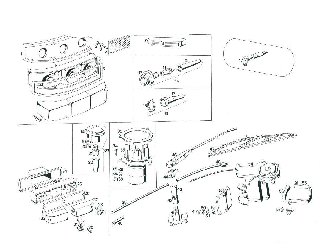 VIEW PARTS DIAGRAMS FROM THE MASERATI MEXICO PARTS CATALOGUE a part diagram from the maserati mexico parts catalogue