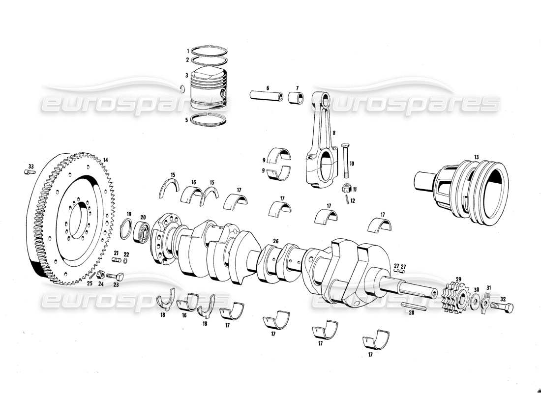 VIEW PARTS DIAGRAMS FROM THE MASERATI MEXICO PARTS CATALOGUE a part diagram from the maserati mexico parts catalogue