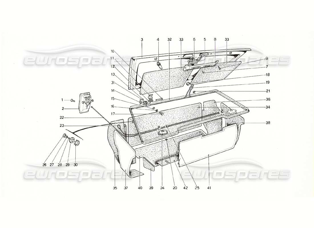 a part diagram from the ferrari 308 parts catalogue