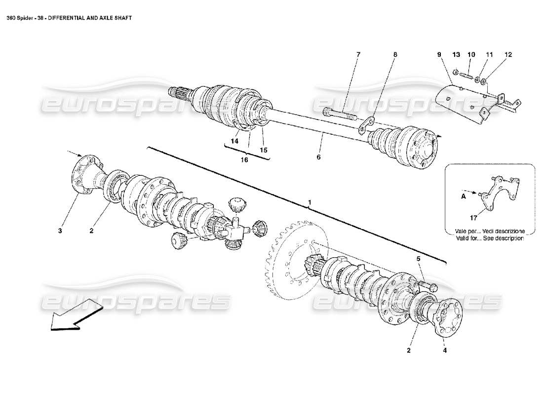a part diagram from the ferrari 360 parts catalogue