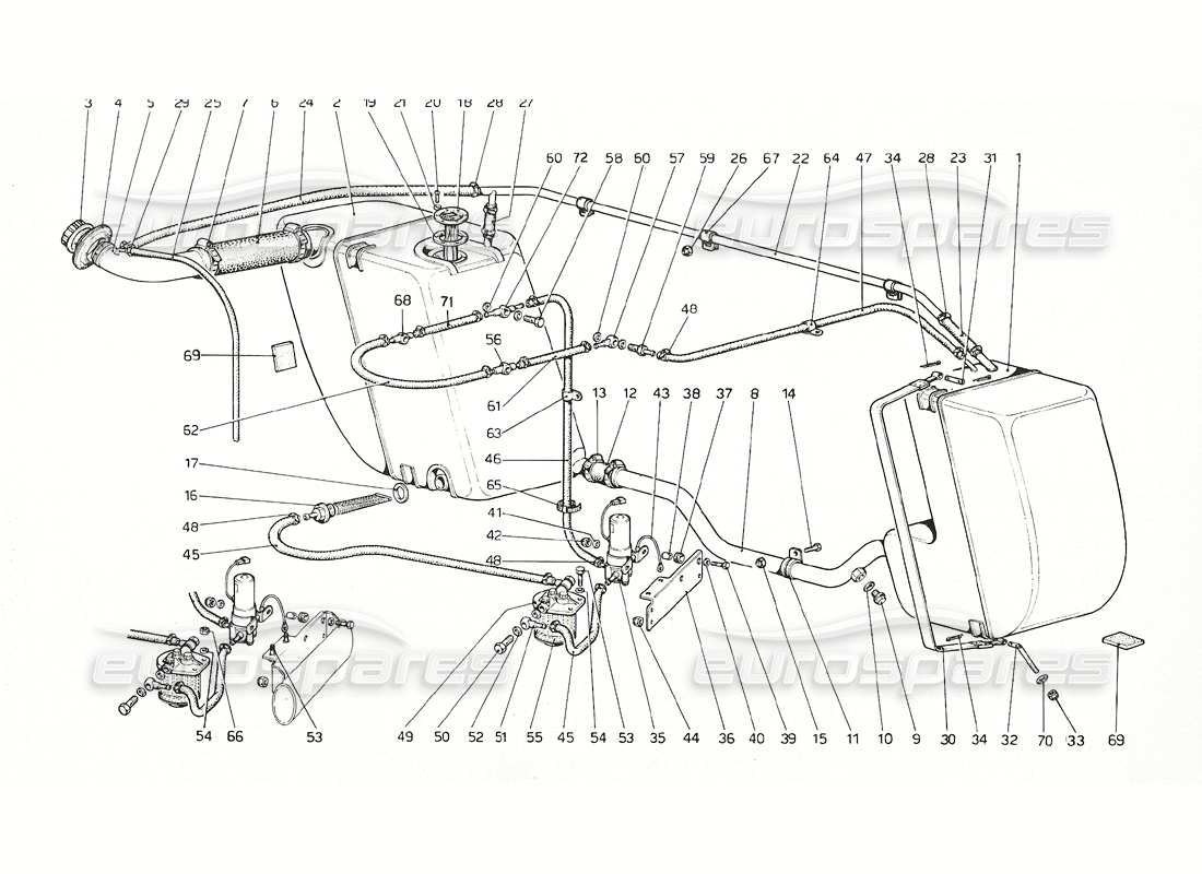 a part diagram from the ferrari 308 parts catalogue