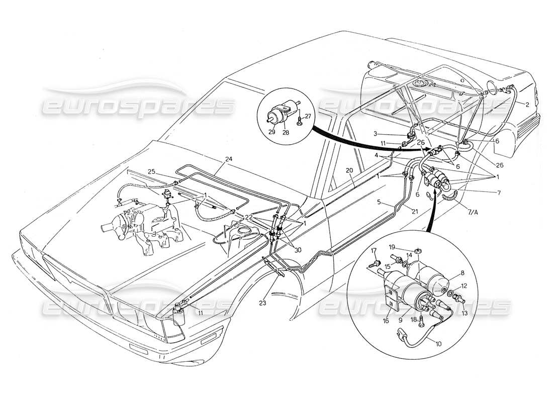 a part diagram from the maserati 228 parts catalogue