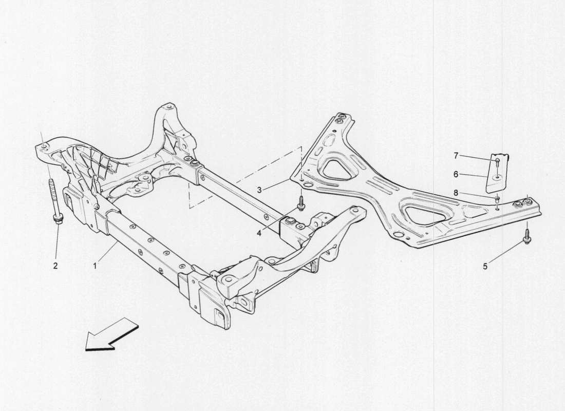 a part diagram from the maserati qtp. v6 3.0 tds 275bhp 2017 parts catalogue