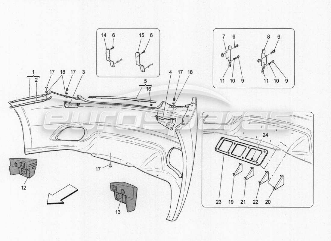 a part diagram from the Maserati GranTurismo Special Edition parts catalogue