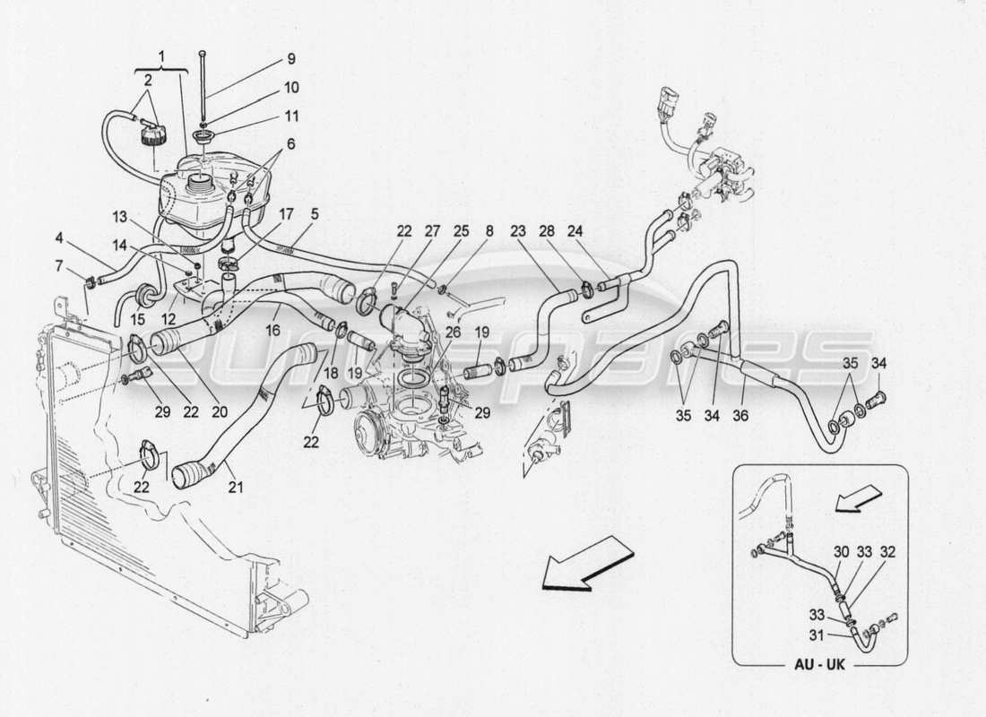 a part diagram from the maserati granturismo special edition parts catalogue