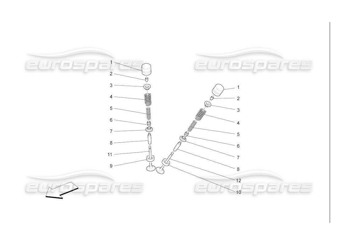 a part diagram from the maserati quattroporte m139 (2005-2013) parts catalogue