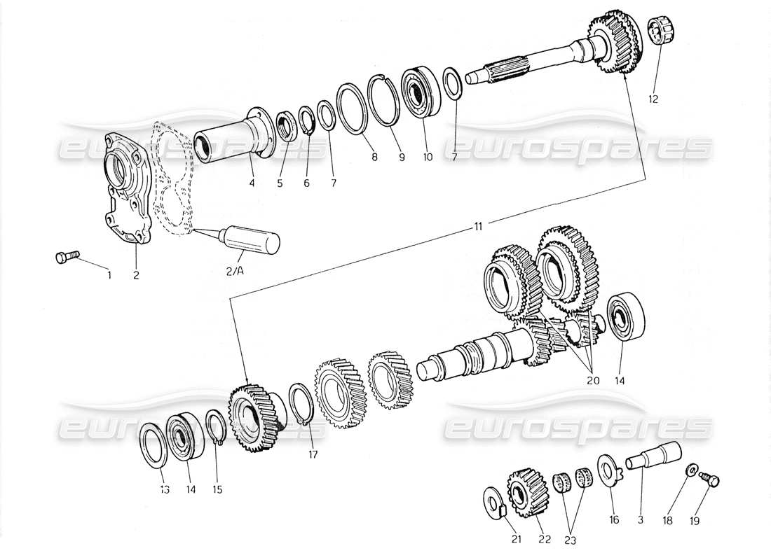 a part diagram from the maserati biturbo (1983-1995) parts catalogue