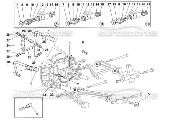 a part diagram from the ferrari 355 challenge (1999) parts catalogue