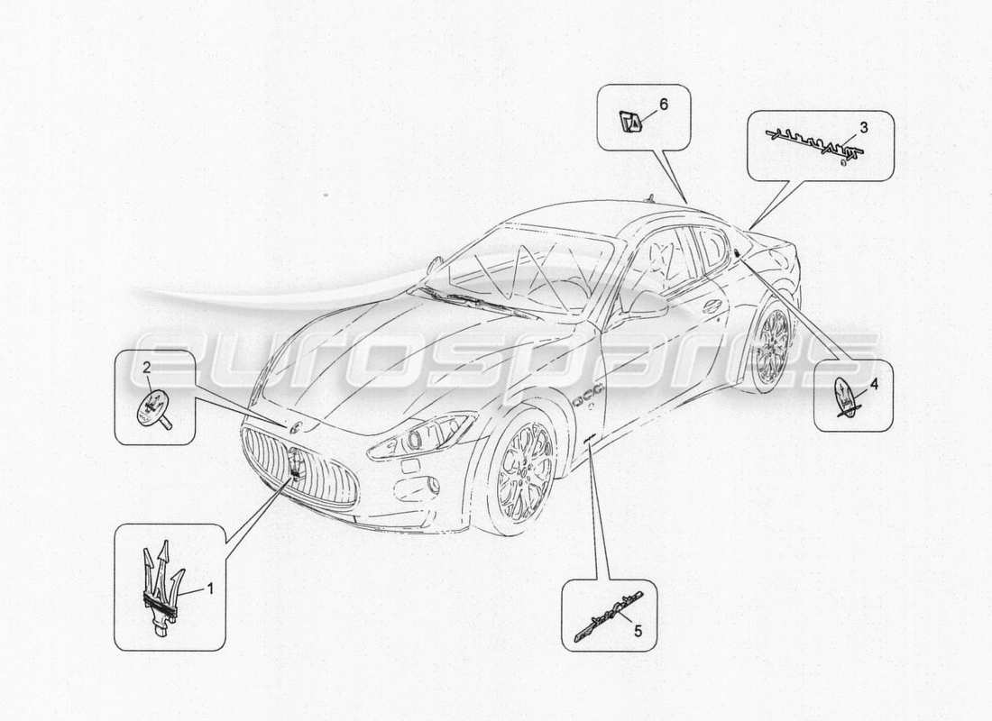 a part diagram from the Maserati GranTurismo Special Edition parts catalogue