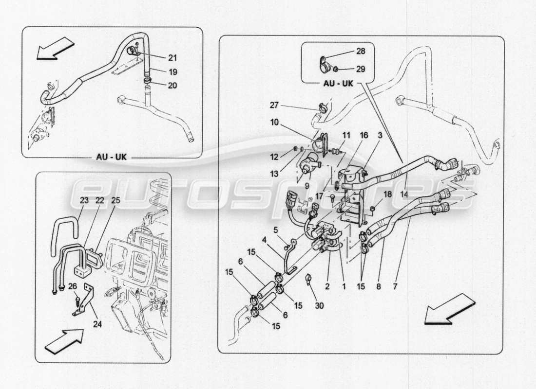 a part diagram from the Maserati GranTurismo Special Edition parts catalogue