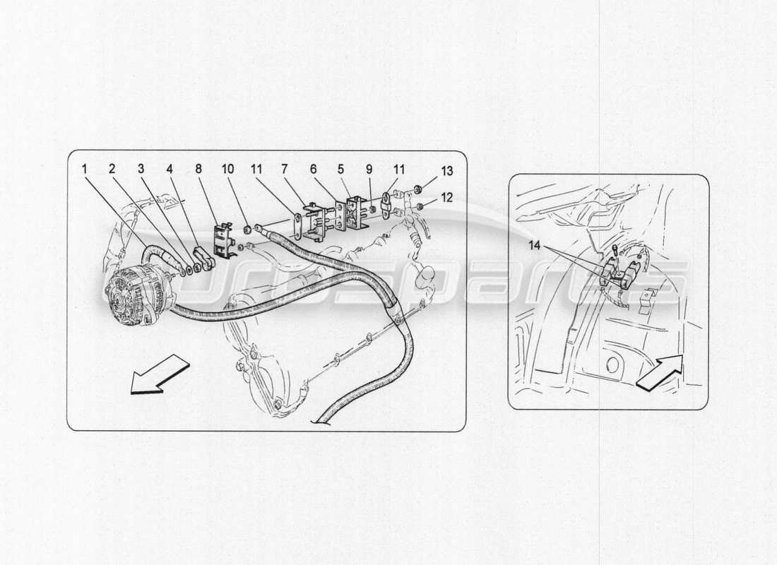 a part diagram from the maserati granturismo special edition parts catalogue