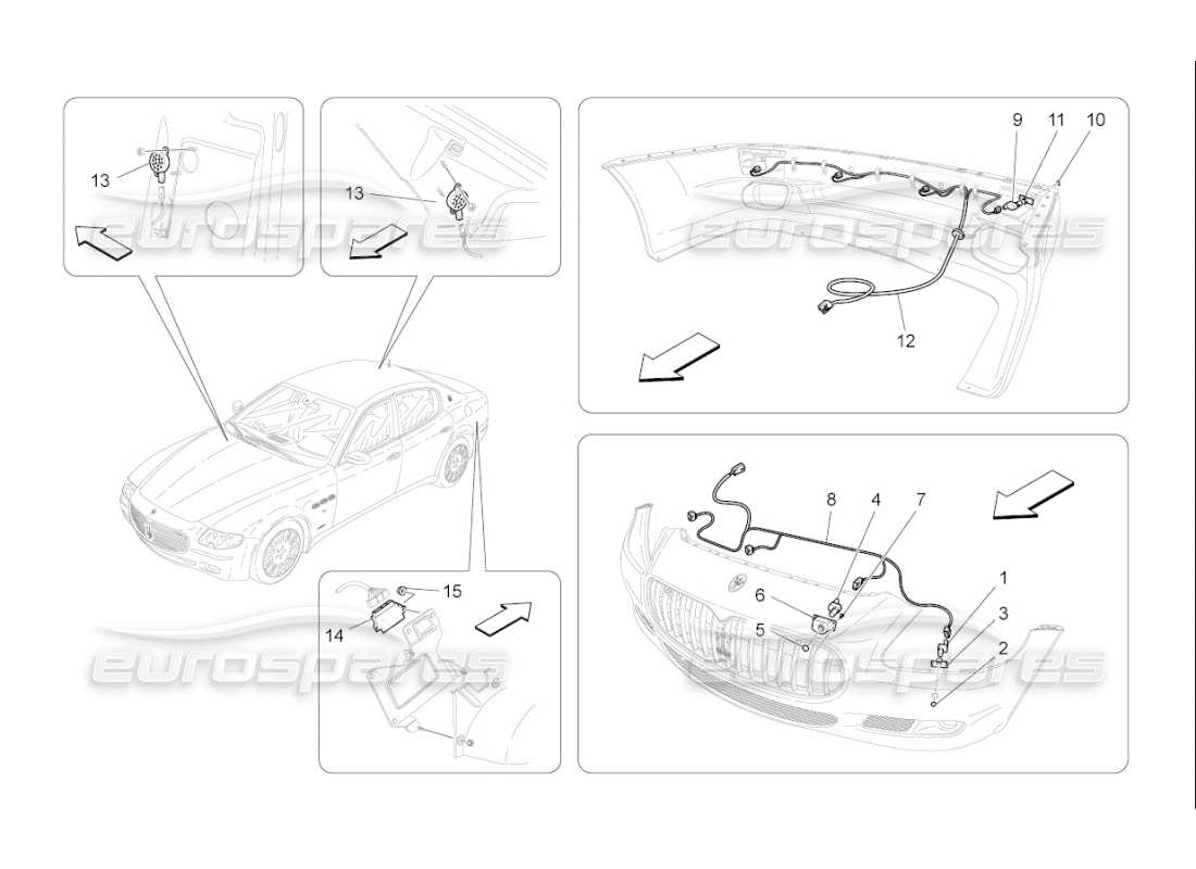 a part diagram from the maserati qtp. (2010) 4.7 auto parts catalogue