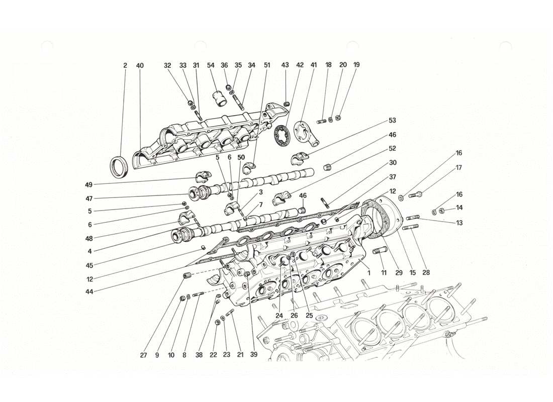 a part diagram from the ferrari 208 parts catalogue