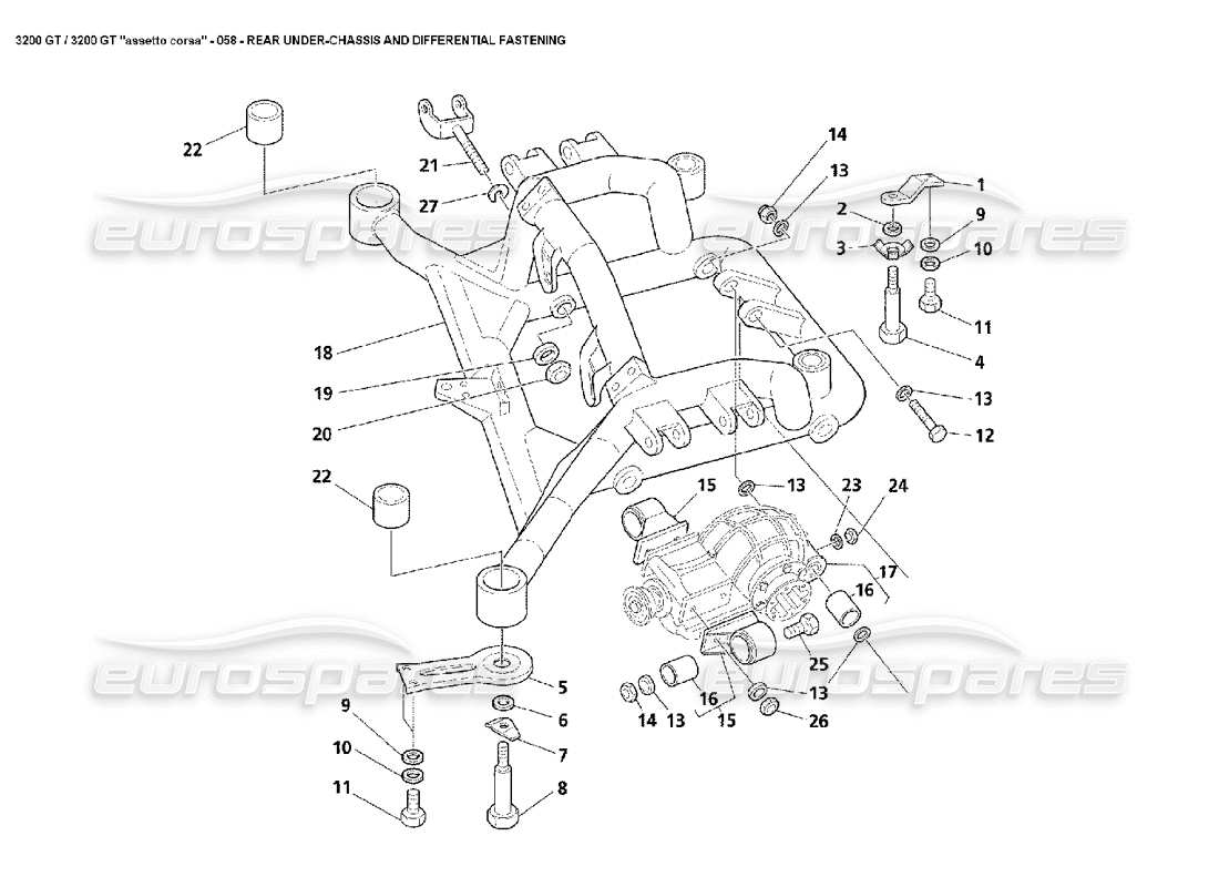 a part diagram from the maserati 3200 parts catalogue