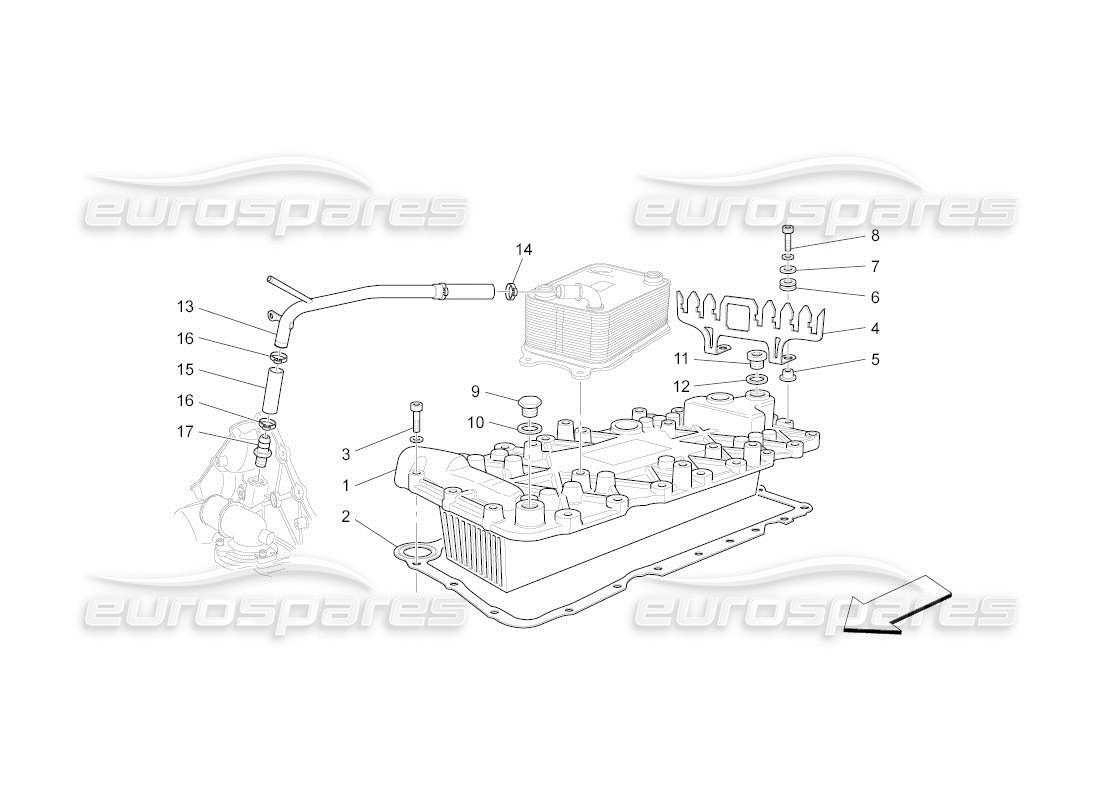 a part diagram from the maserati quattroporte m139 (2005-2013) parts catalogue