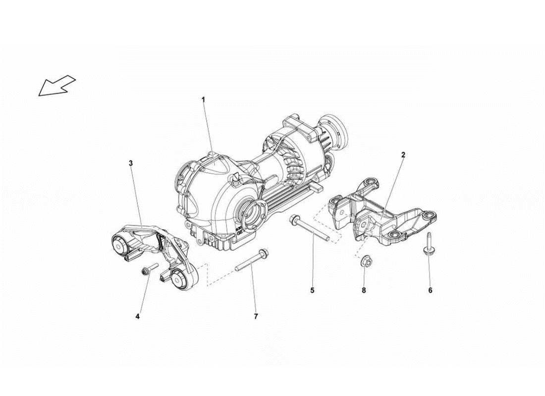 a part diagram from the Lamborghini Gallardo LP560-4s update parts catalogue