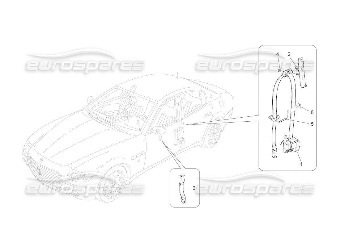a part diagram from the maserati quattroporte m139 (2005-2013) parts catalogue