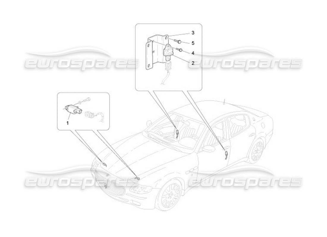 a part diagram from the maserati quattroporte m139 (2005-2013) parts catalogue