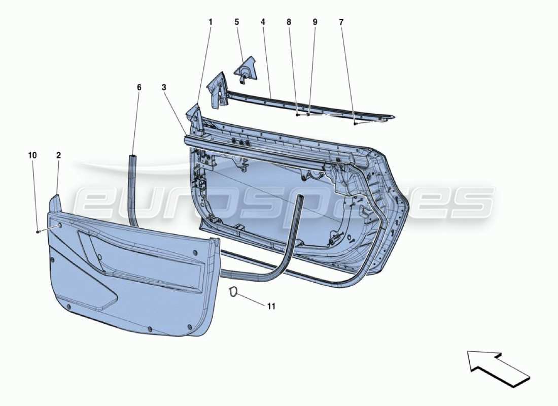 a part diagram from the Ferrari 488 Challenge parts catalogue