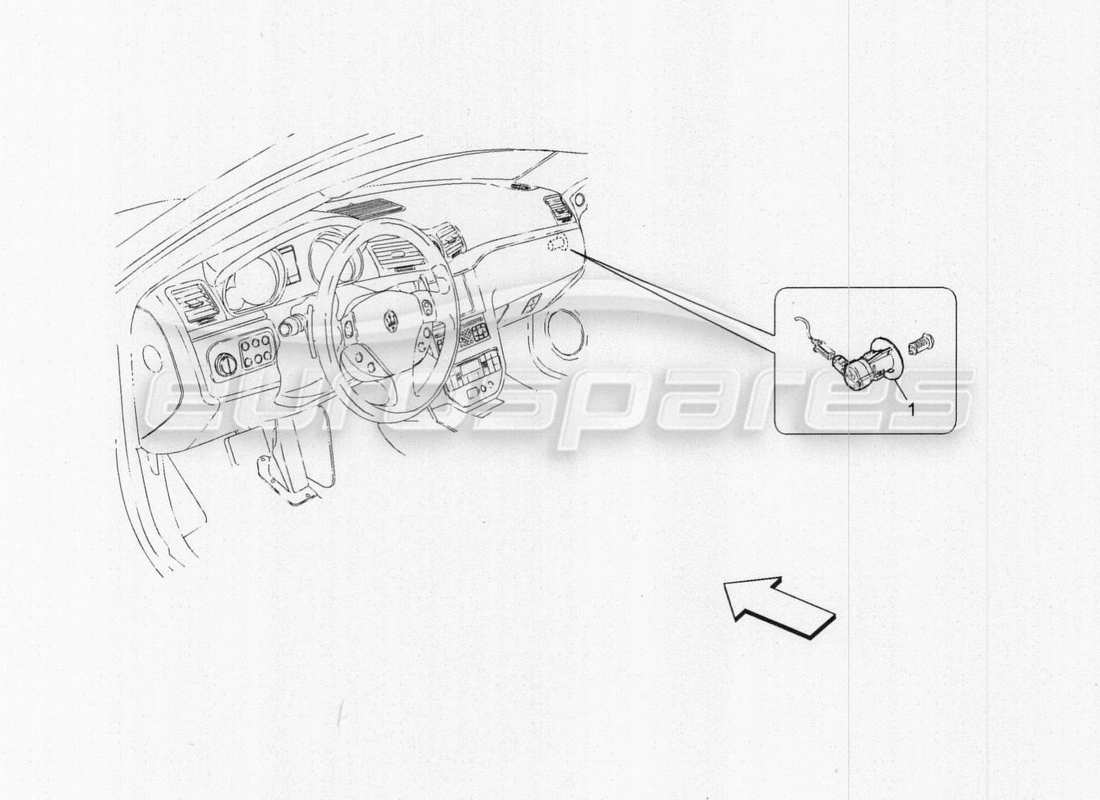 a part diagram from the maserati granturismo parts catalogue