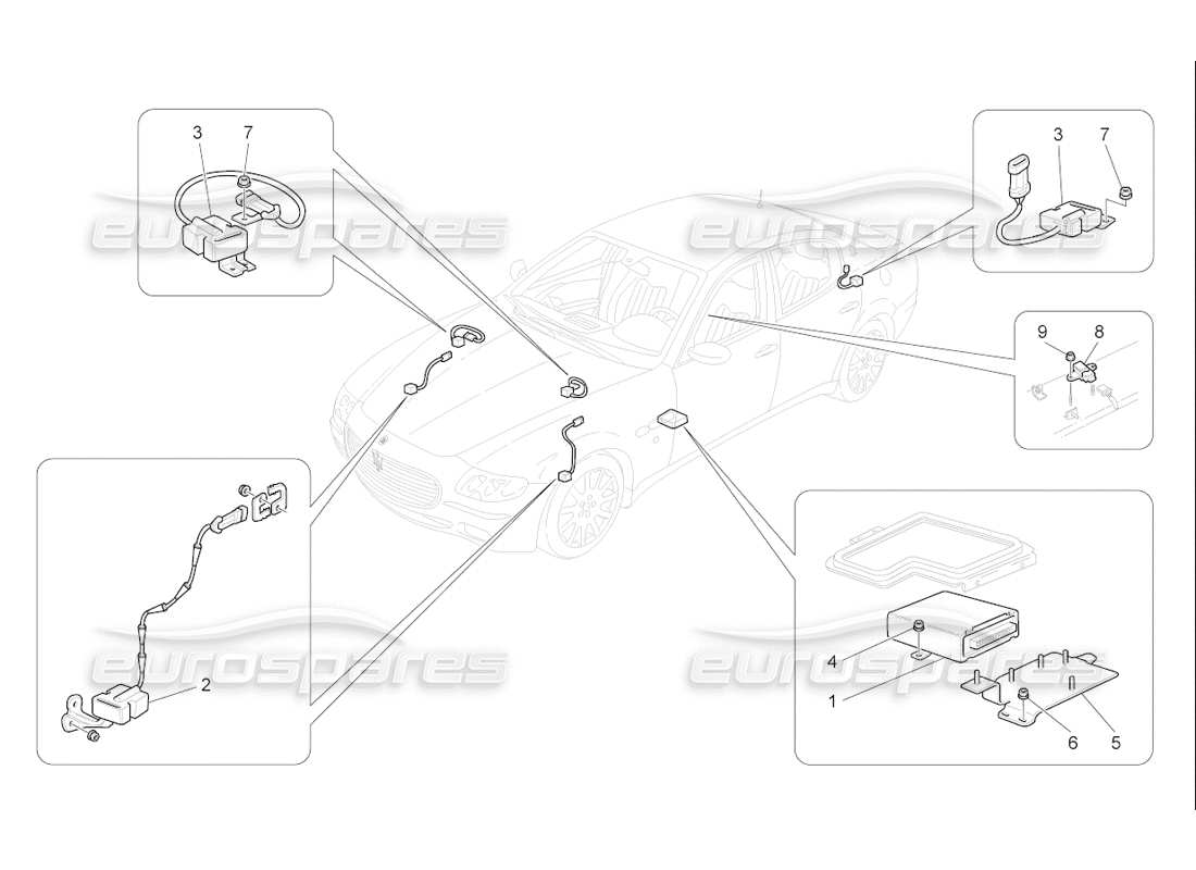 a part diagram from the maserati qtp. (2006) 4.2 f1 parts catalogue