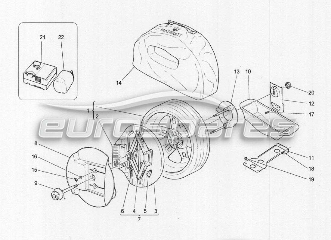 VIEW PARTS DIAGRAMS FROM THE MASERATI GRANCABRIO PARTS CATALOGUE a part diagram from the maserati grancabrio parts catalogue