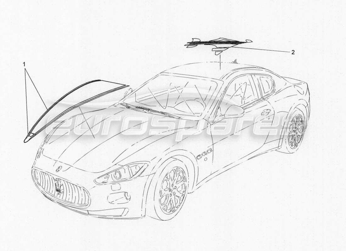 a part diagram from the maserati granturismo special edition parts catalogue